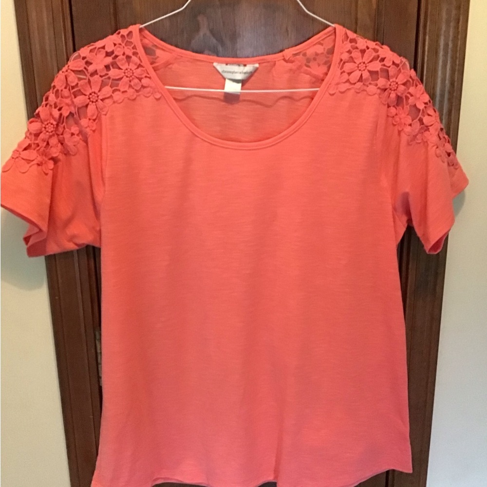 CHRISTOPHER & BANKS Women’s Detailed Short-Sleeve Top - XL